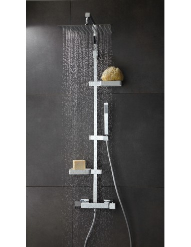 Domino shower column with thermostatic mixer