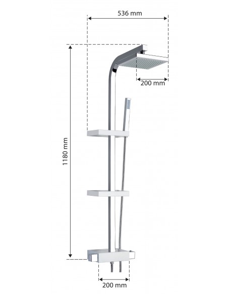 Technical drawing Cargo shower column