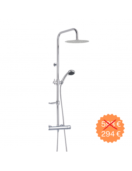 Combiné de douche Audace avec équipement en laiton et métal chromé et robinet thermostatic