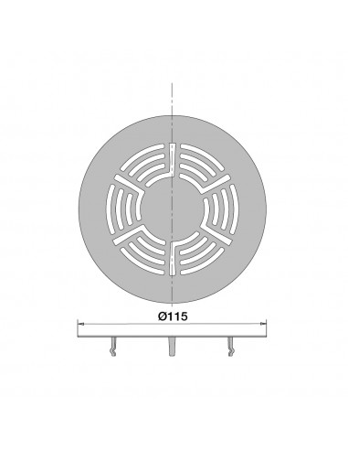 Plan 031100 000 00 Grille design en inox pour bonde de douche extra-plate Minime
