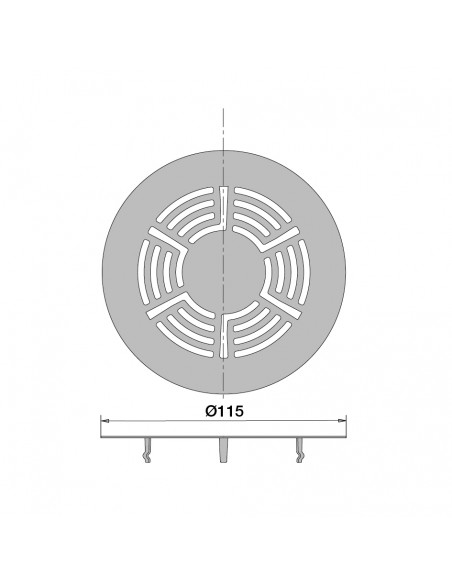 Plan 031100 000 00 Grille design en inox pour bonde de douche extra-plate Minime