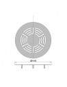 Plan 031100 000 00 Grille design en inox pour bonde de douche extra-plate Minime