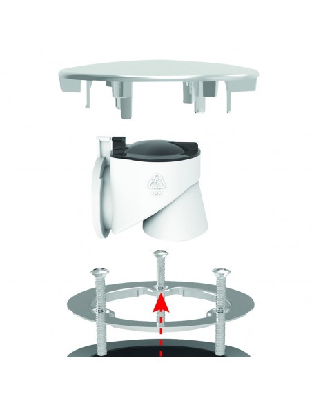 Bonde de douche extra-fine avec godet extractible pour entretien facile