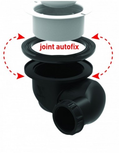 Bonde de douche totalement orientable avec sortie 40 mm. En plastique recyclé