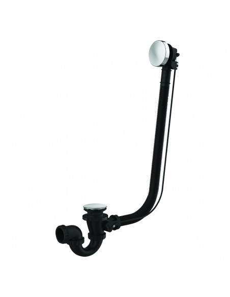 Vidage de baignoire automatique à câble inox 650 mm, polypropylène recyclé