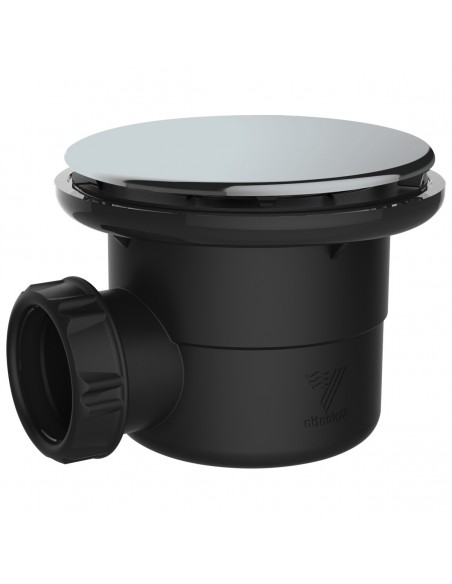 Bonde en plastique recyclé avec capot en ABS chromé avec sortie horizontale pour receveur de douche receveur douche