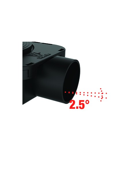 Bonde de douche NF ultra-plate en plastique recyclé avec pente intégrée