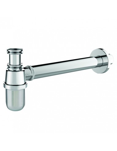 Retro washbasin trap with wall outlet