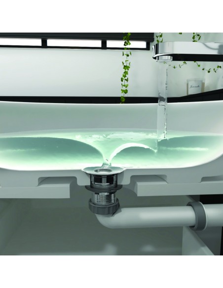 Bonde lavabo avec régulateur de niveau intégré