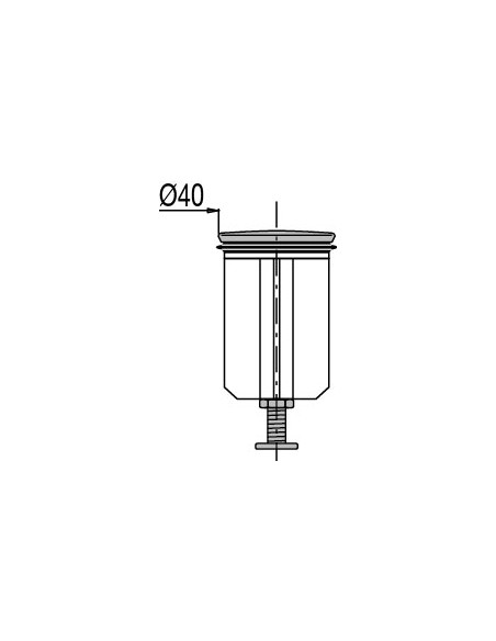 Plan 042900 000 00 Clapet pour bonde de lavabo D. 40 mm inox x 1 pièce