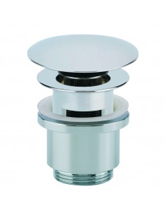 Bonde de lavabo digiclic en laiton chromé hauteur de 58 mm, avec lanterne, intercalaire chromé