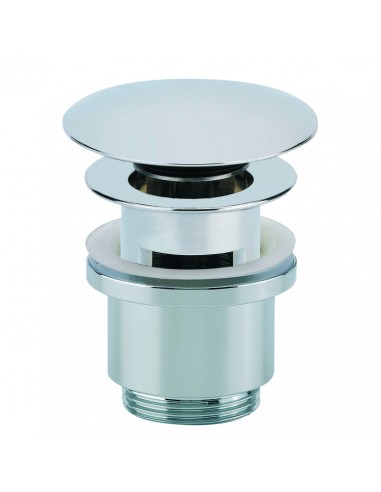 Bonde de lavabo digiclic en laiton chromé hauteur de 58 mm, avec lanterne, intercalaire chromé