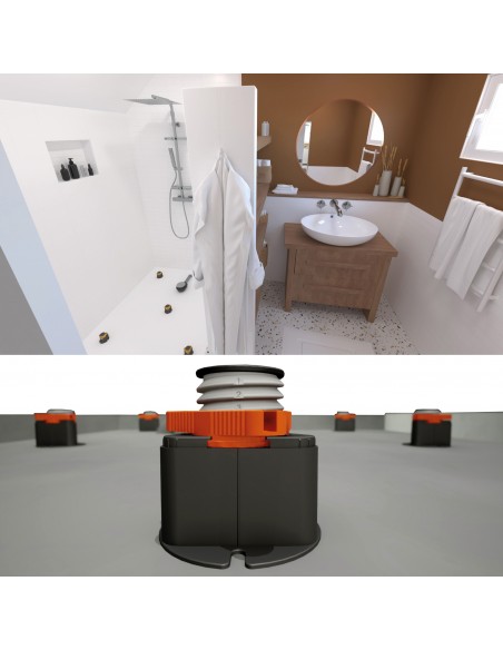 Pied de receveur ultra-compact Cricabac Fit