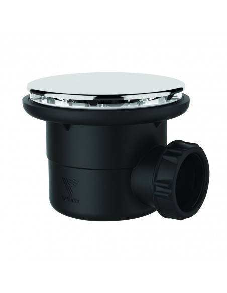 Bonde en plastique recyclé avec capot en ABS chromé avec sortie horizontale pour receveur de douche receveur douche