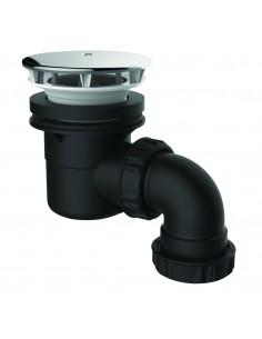 Bonde de receveur de douche de Diam 60 mm avec capot serti inox et sortie orientable