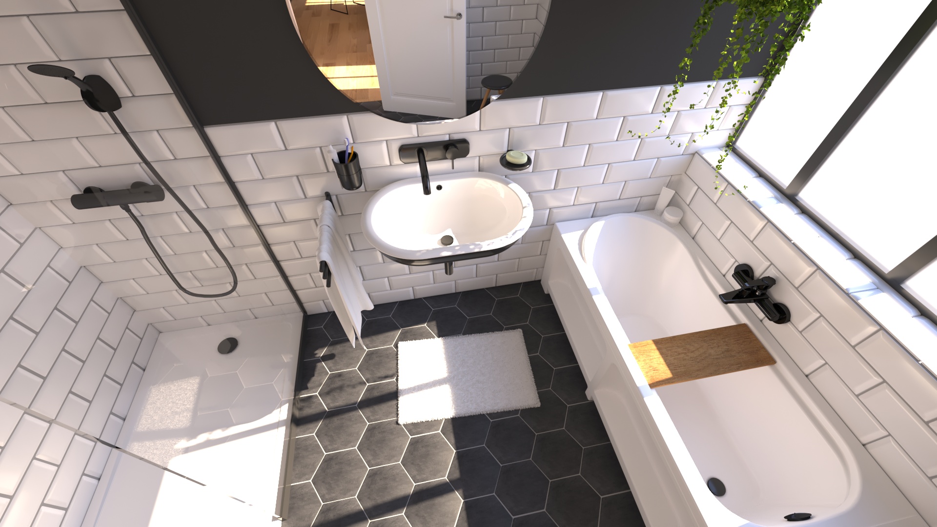 Facotry line, la touche de noire dans la salle de bain